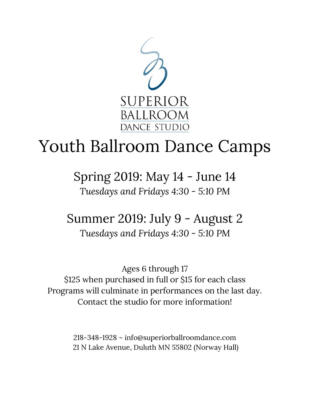 Youth Dance Camps Superior Ballroom Dance Studio